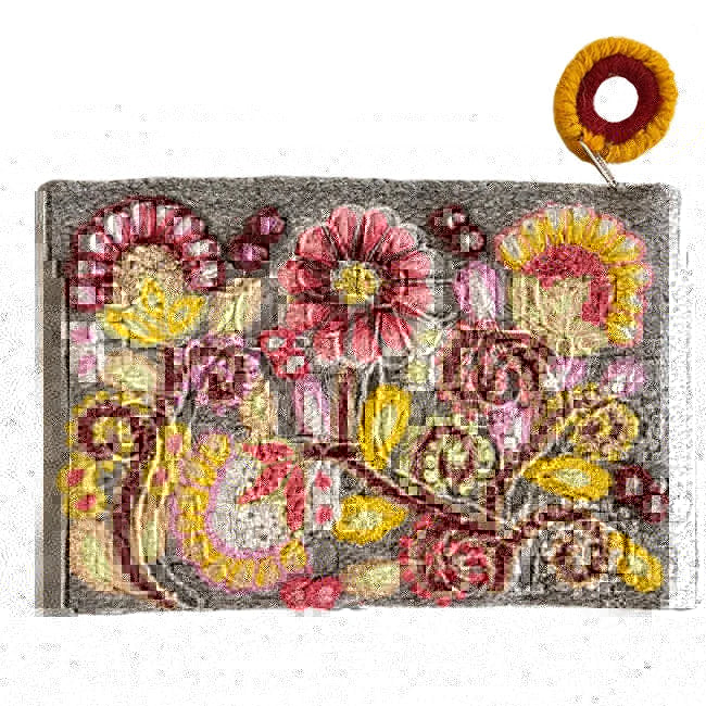 Needlework Zip Clutch