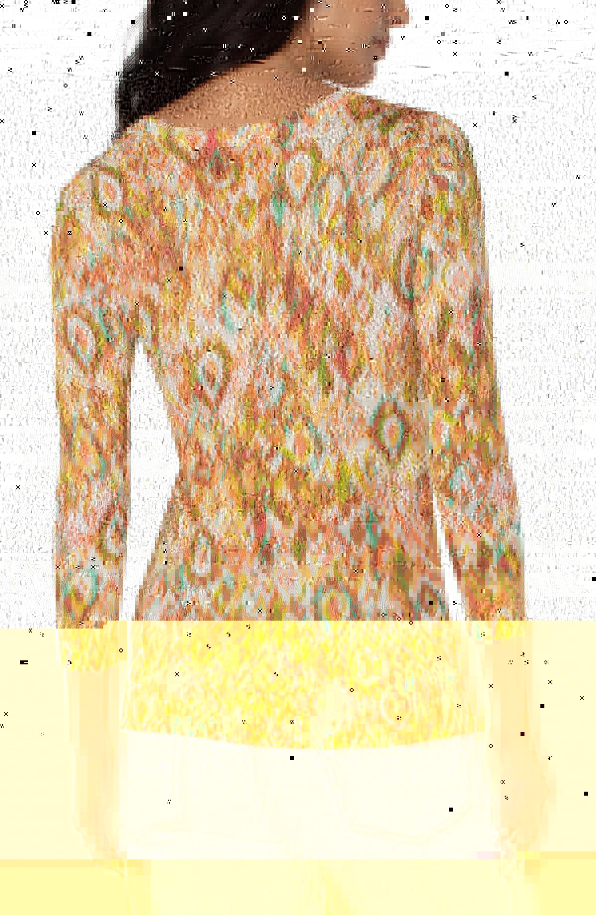 Printed 3/4 Sleeve Sweater - Kaleidoscope - SALE